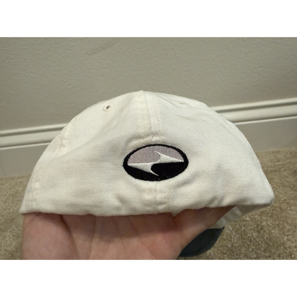 Vintage Nike Golf Hat White/Black 90s Made In USA 100% Cotton White Tag 7 1/8 - Picture 5 of 8